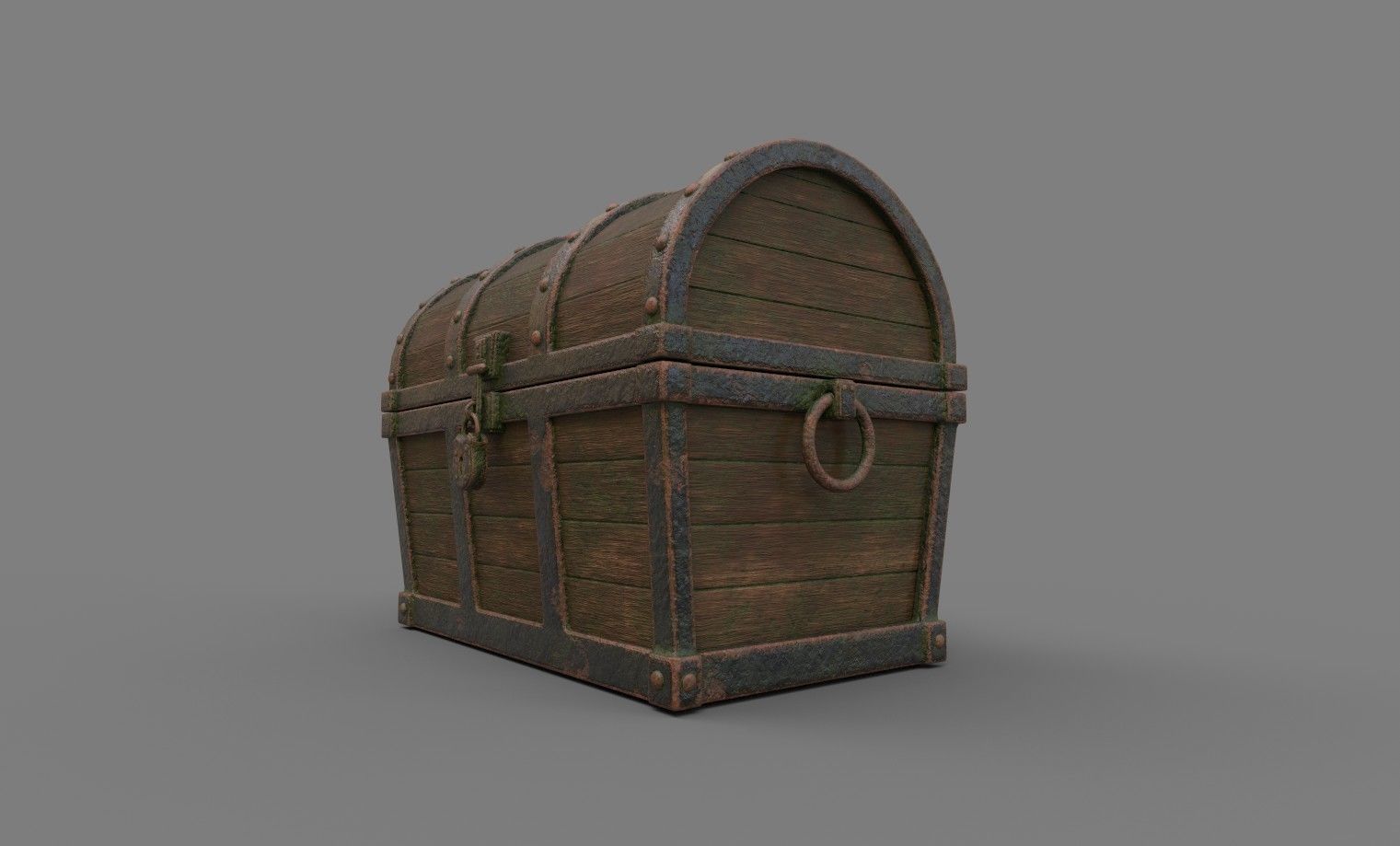 Treasure Chest Low-poly 3D model_3