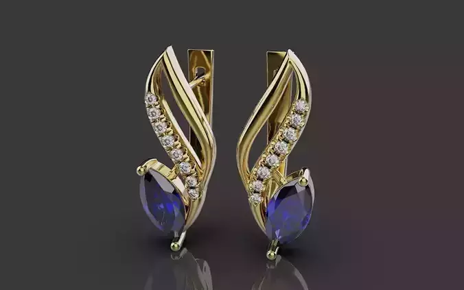 Earrings 0076 3D print model