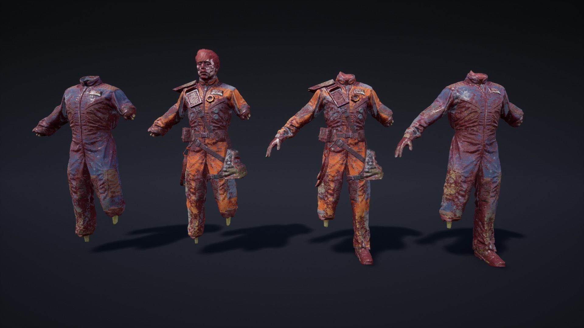 Sci-Fi Worker Low-poly 3D model_9