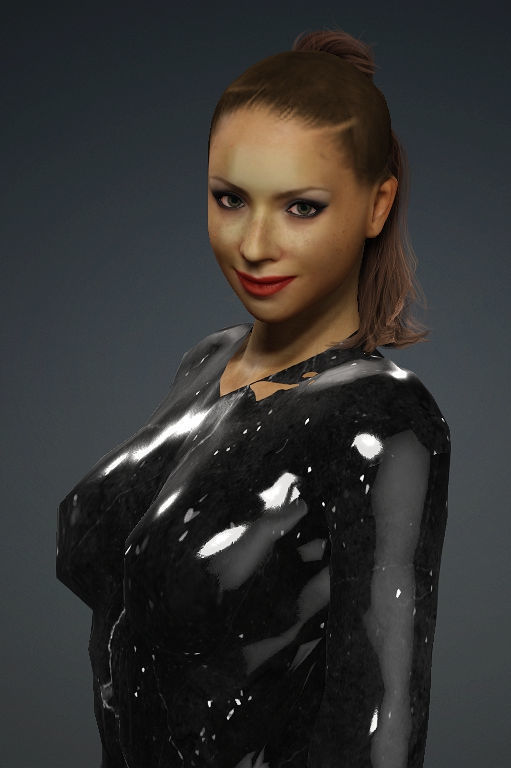 Alisha for Unreal Unity and Blender Low-poly 3D model_4