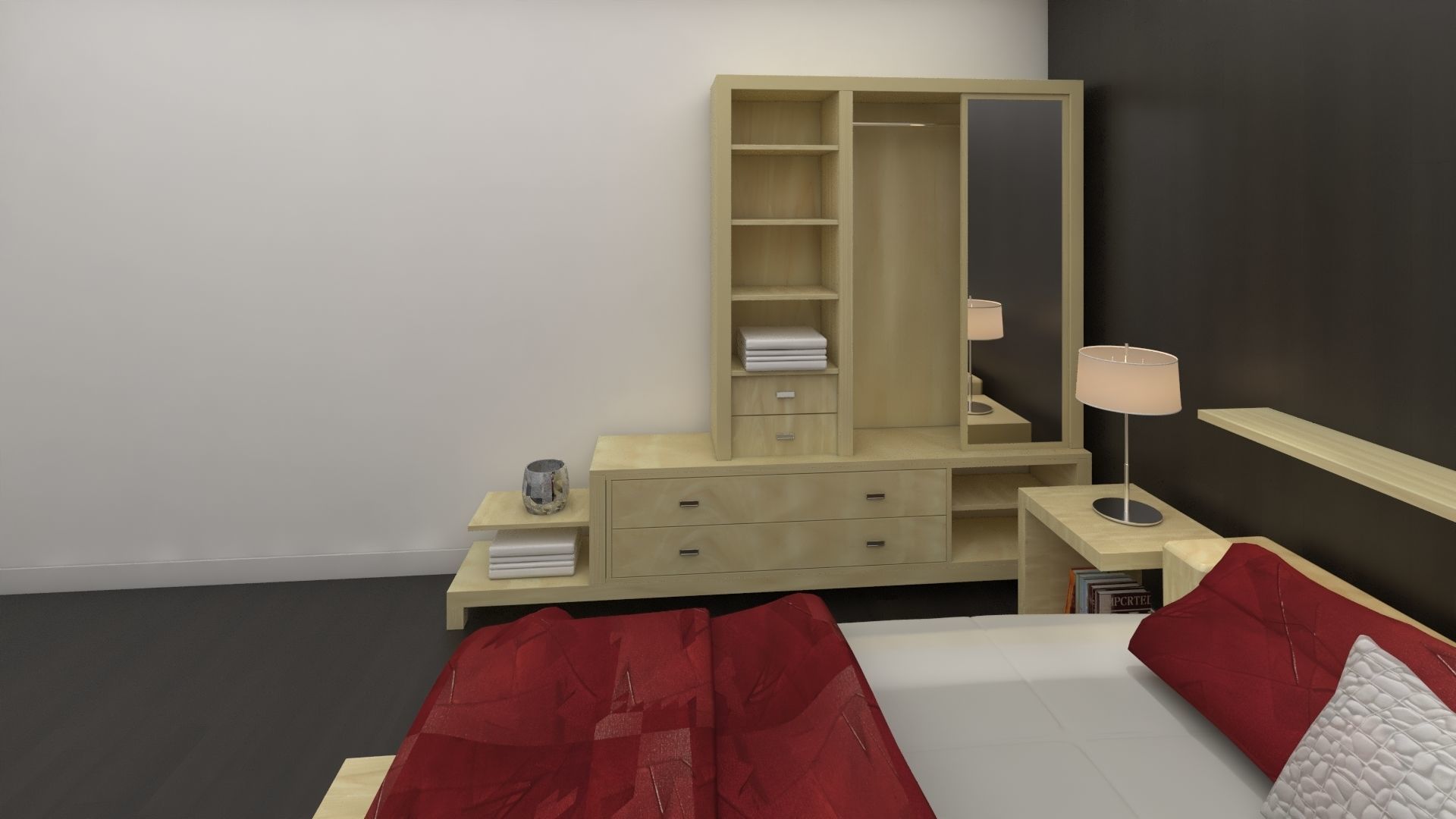 Modern Bedroom 3D model_4