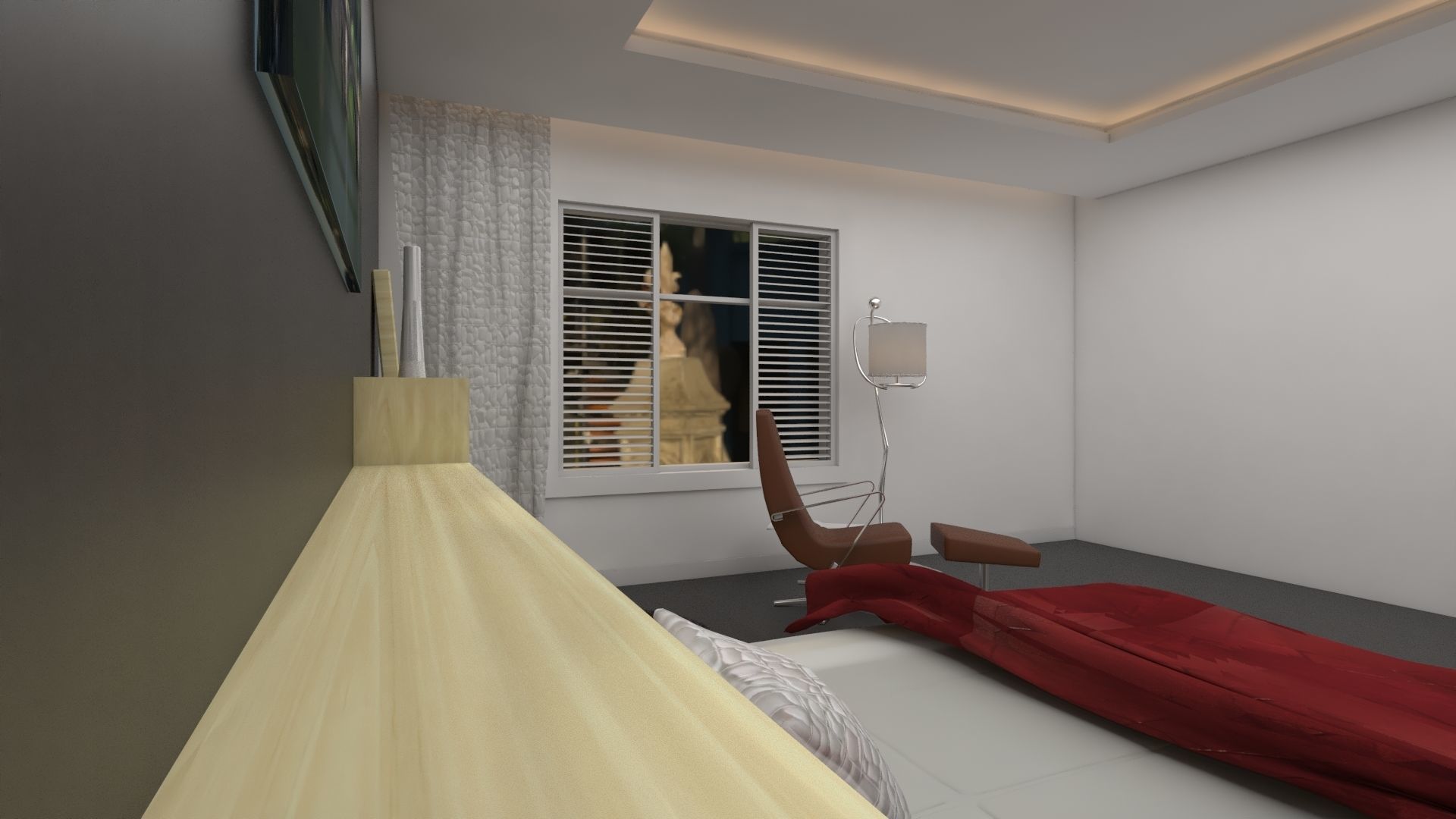 Modern Bedroom 3D model_3
