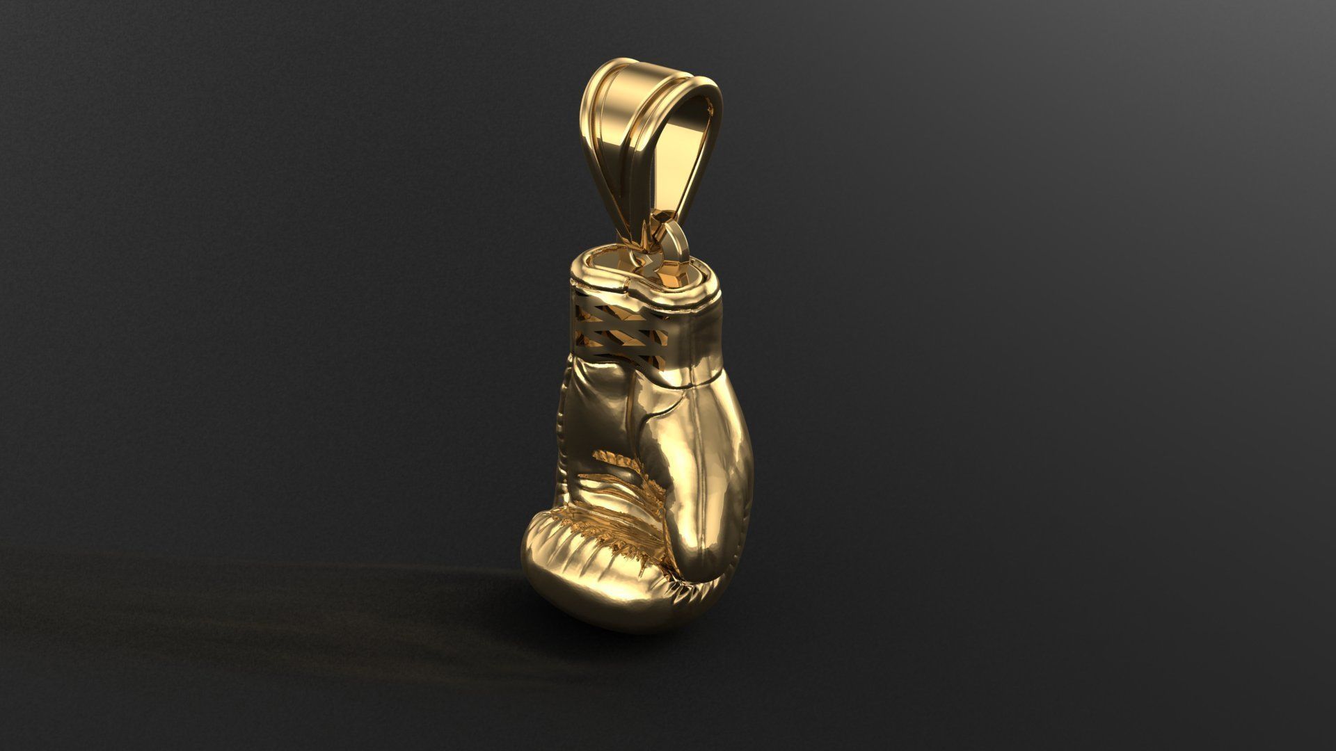 Boxing Glove Pandant 3D print model_1