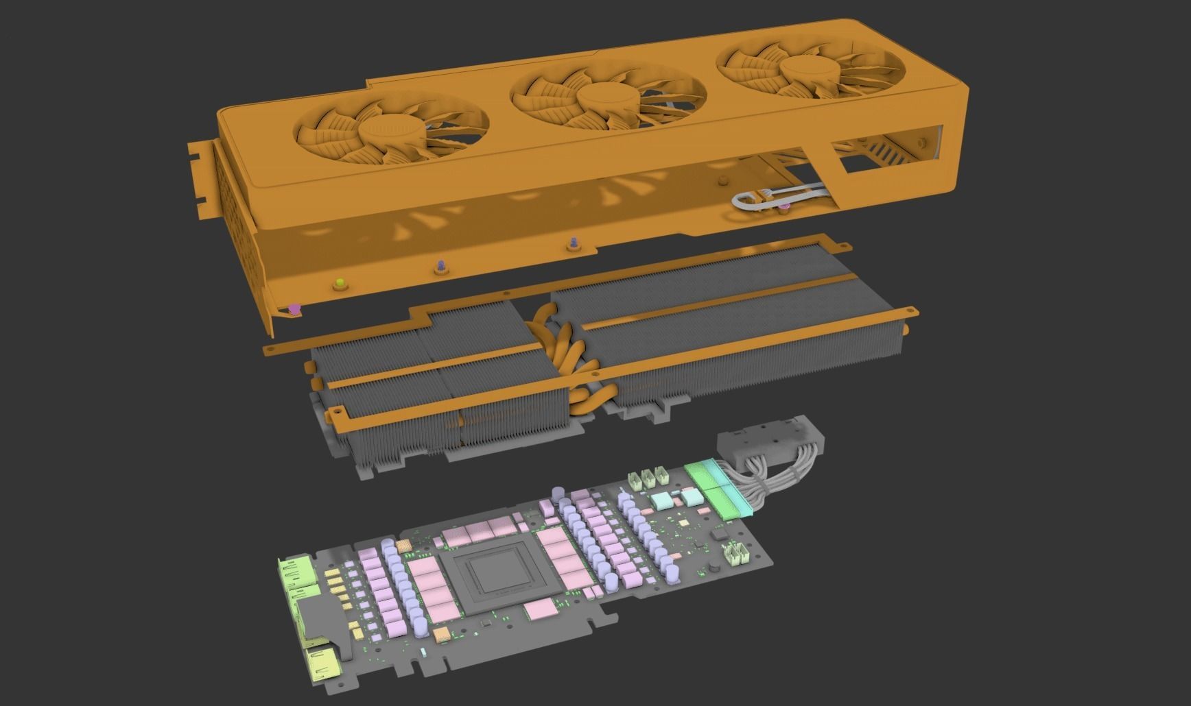 Gigabyte rtx 3090 vision 3D model_5