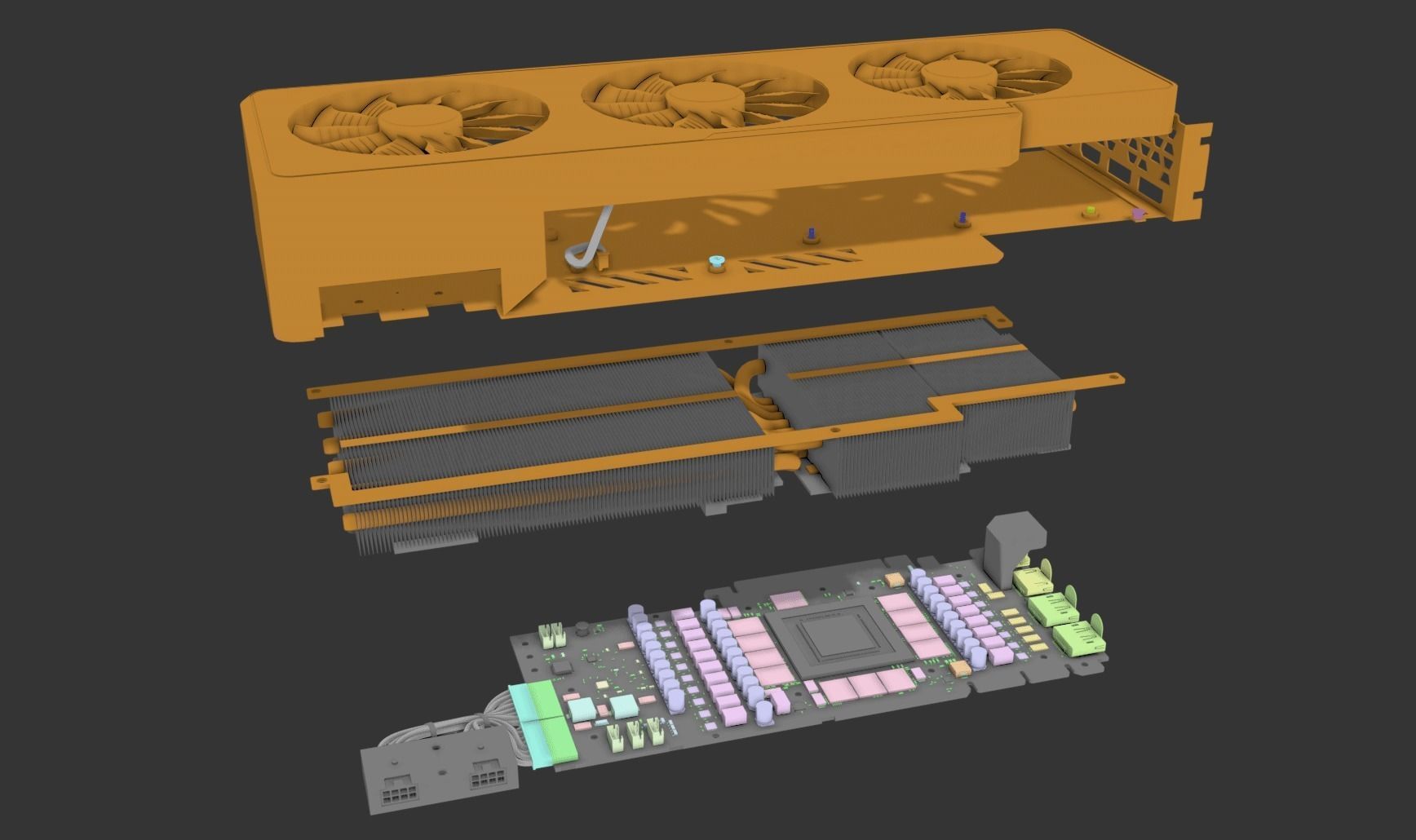 Gigabyte rtx 3090 vision 3D model_4