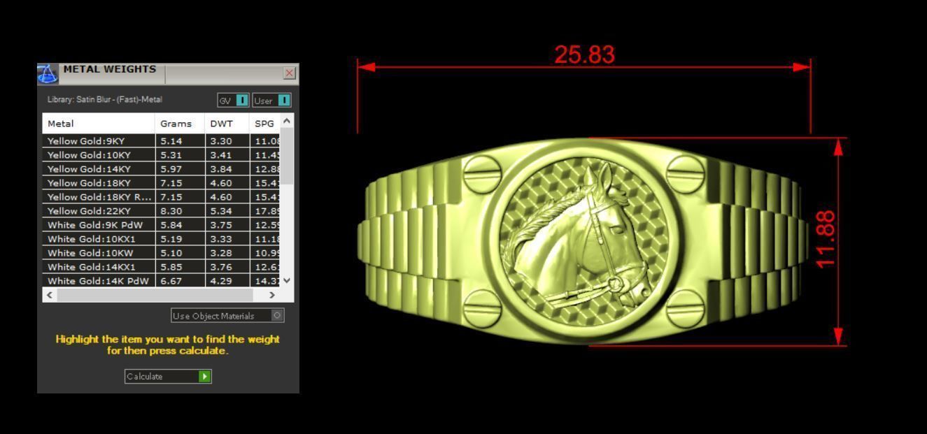 Fusion Horse Half Set 3D print model_1
