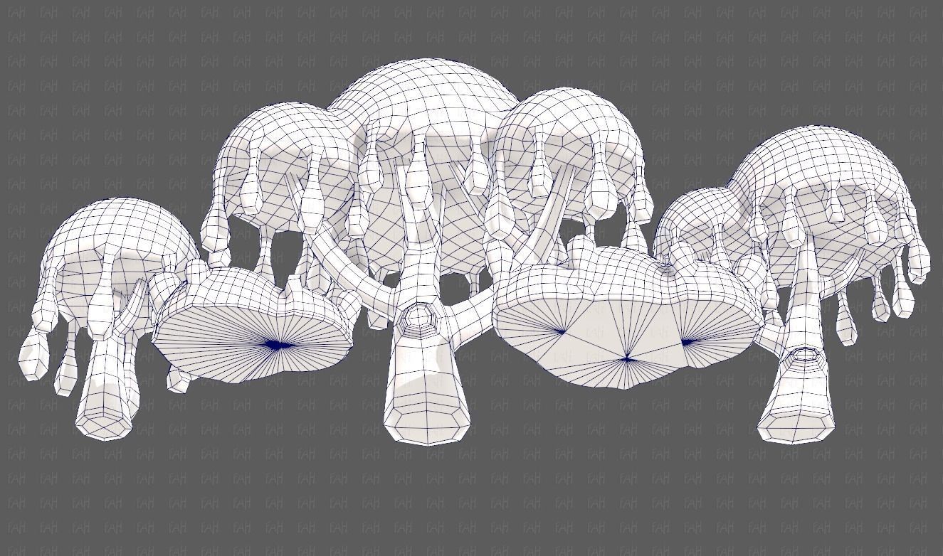 Trees Cartoon V38 Low-poly 3D model_40