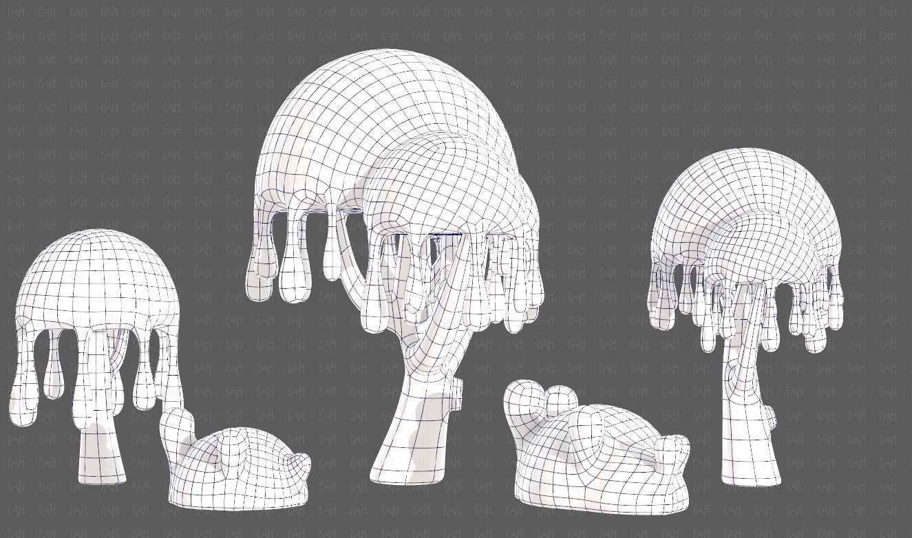 Trees Cartoon V38 Low-poly 3D model_11