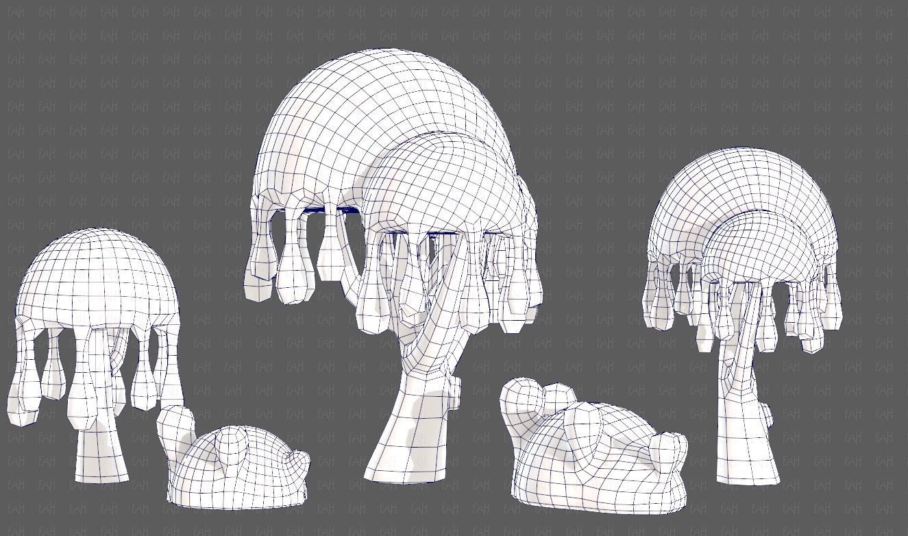 Trees Cartoon V38 Low-poly 3D model_27