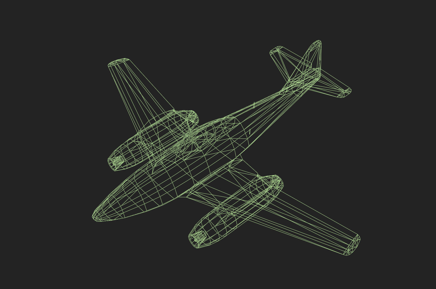 Messerschmitt Me-262 painted game model Low-poly 3D model Low-poly 3D model_13