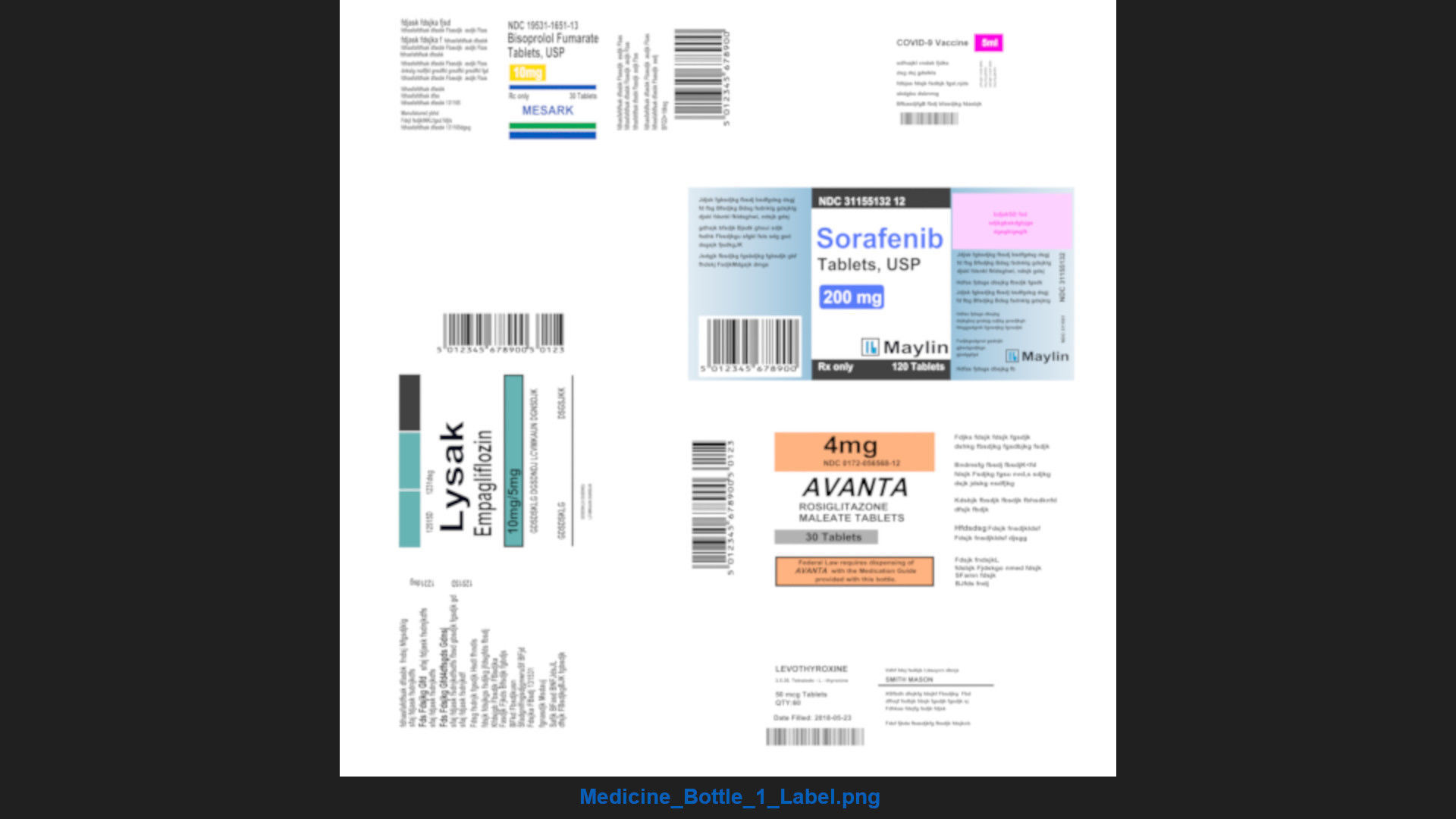 Medicine Bottle 1 Basic Low-poly 3D model_7