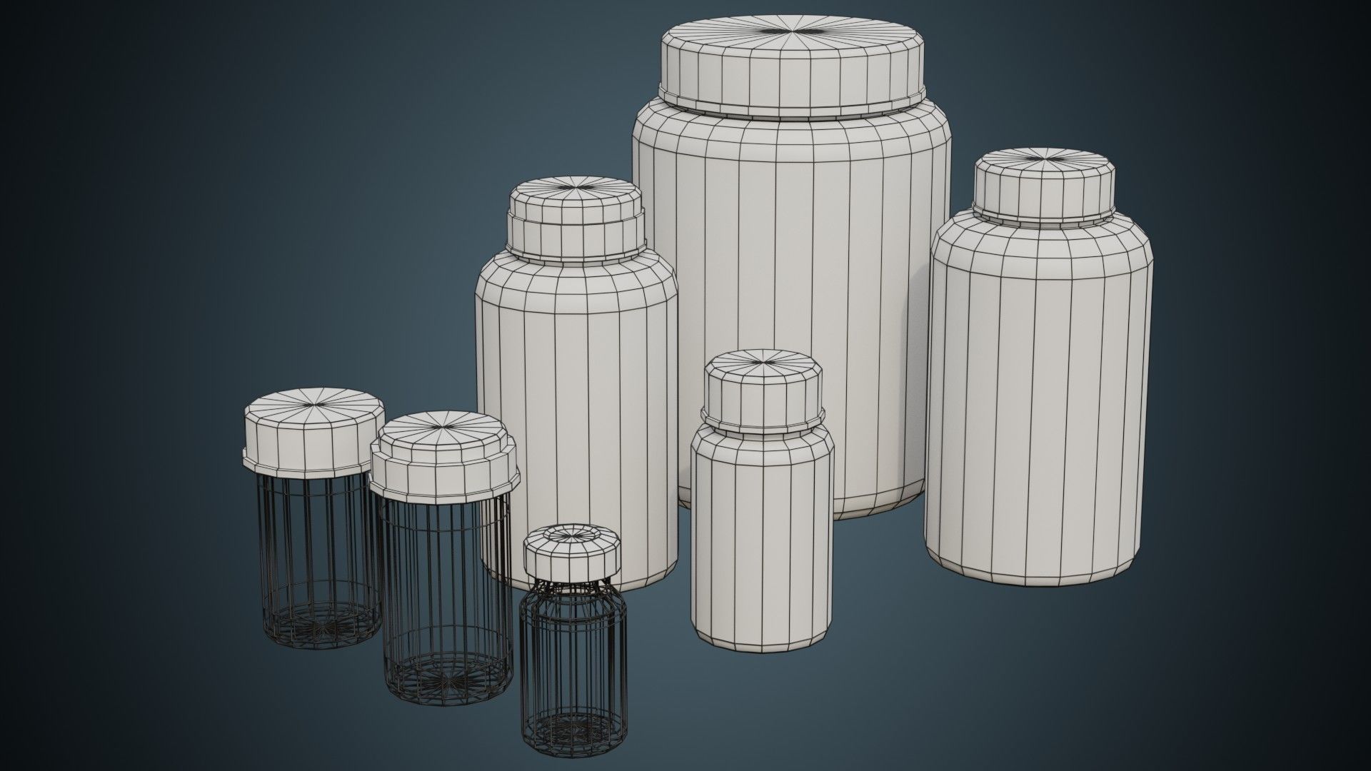 Medicine Bottle 1 Basic Low-poly 3D model_5