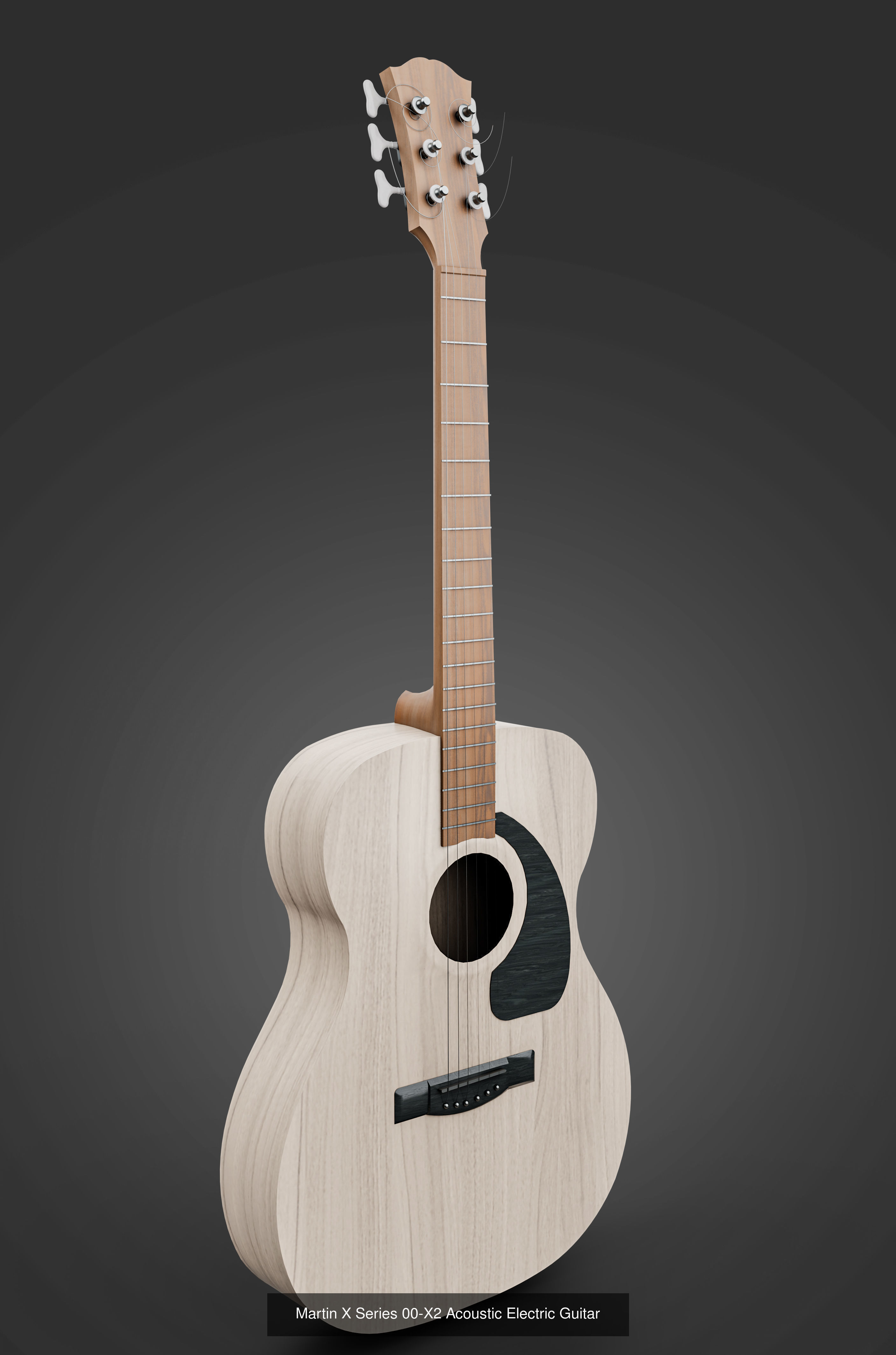 4 electric guitars 3D Model Collection_6