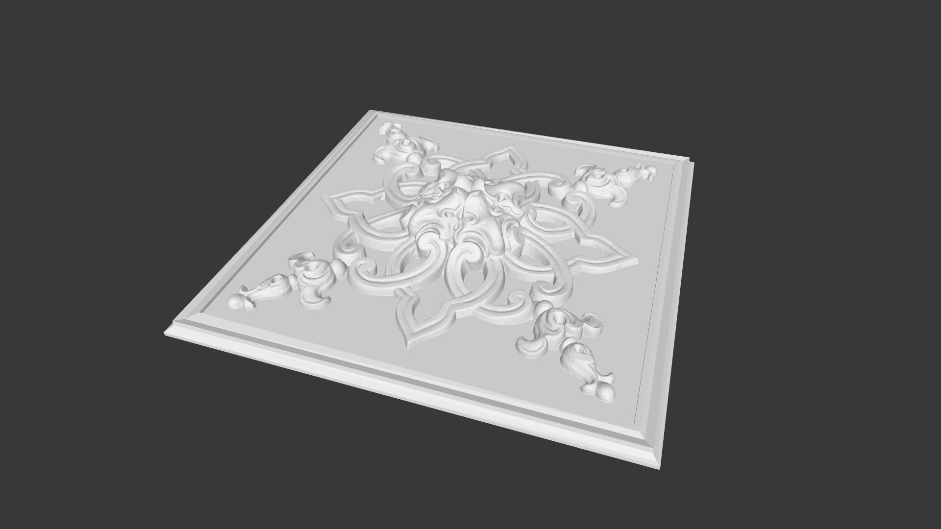 Modern Ceiling roses 3D model_1