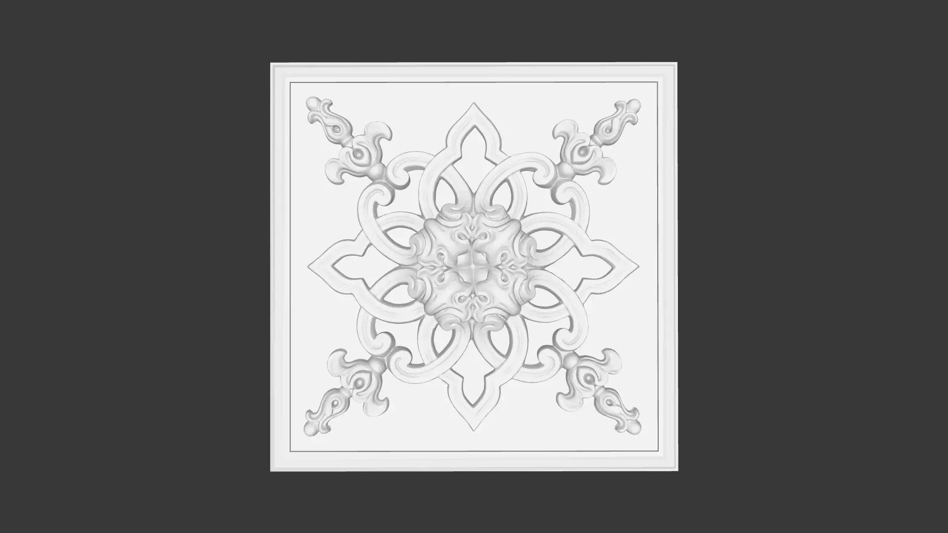 Modern Ceiling roses 3D model_0