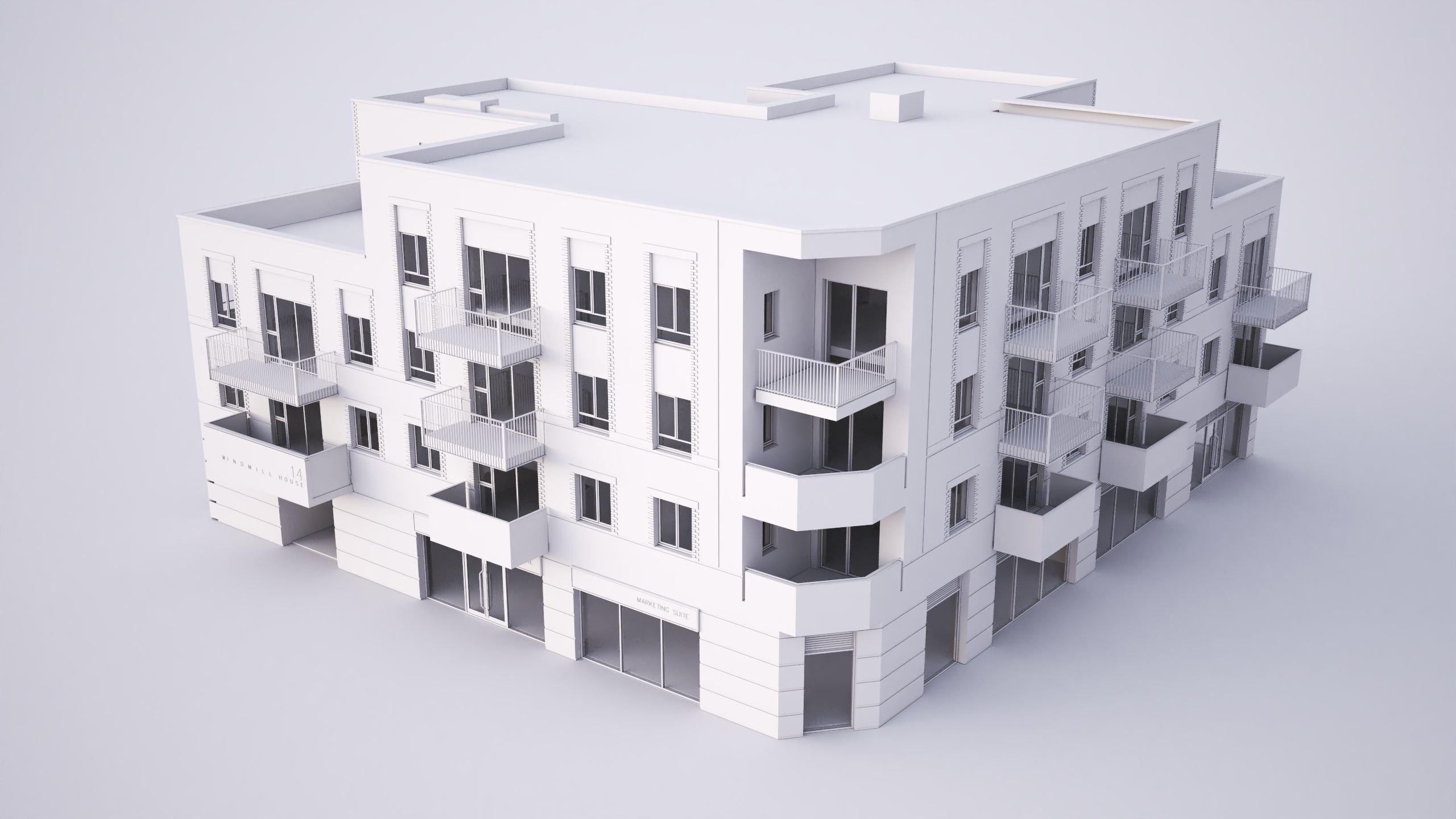 British windmill House  3D model_6