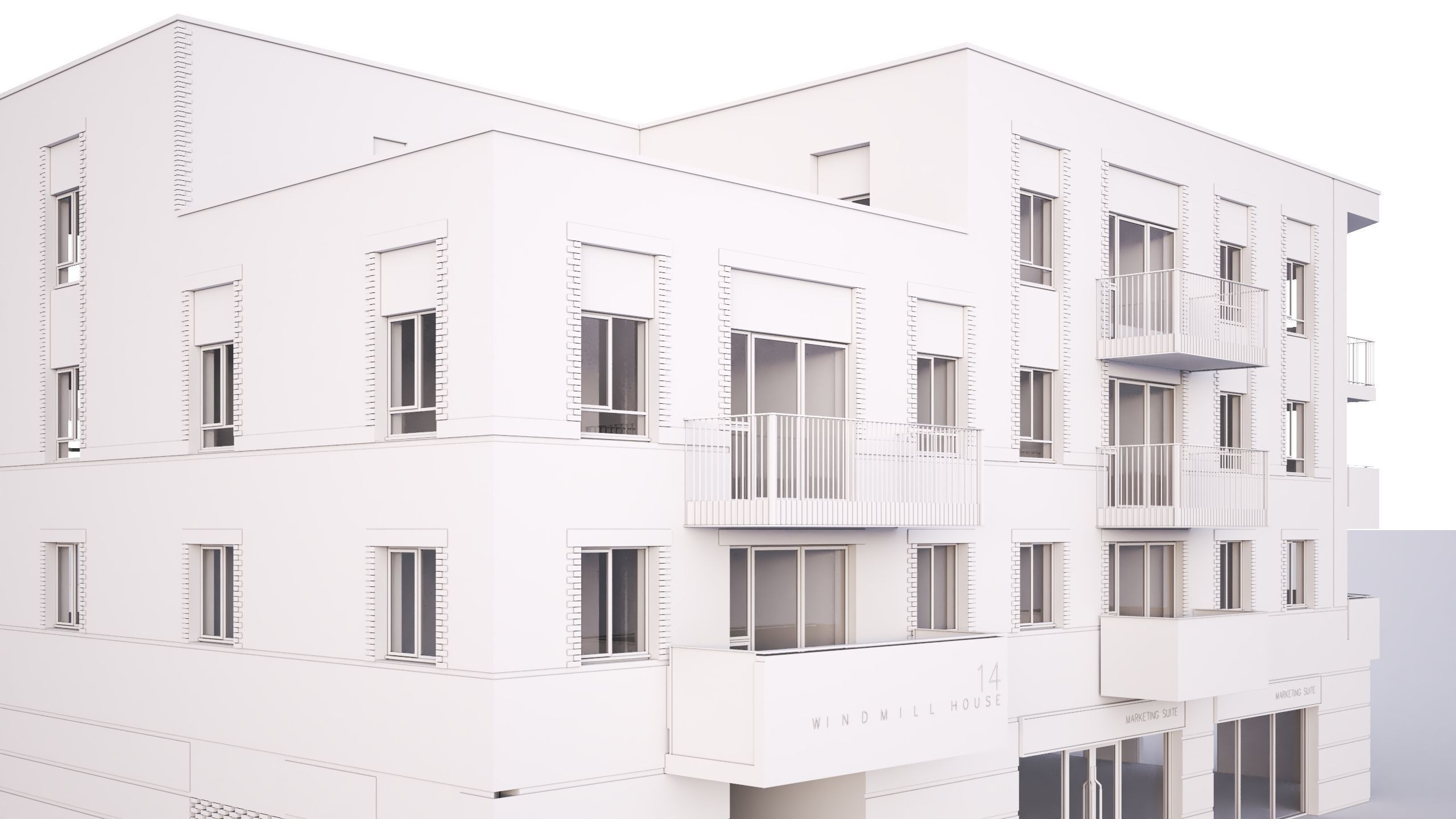 British windmill House  3D model_1