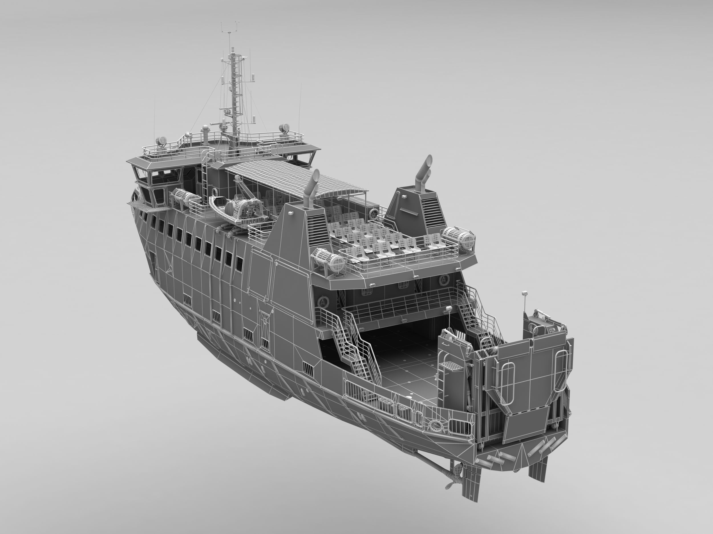 Passenger ferry 3D Model Collection_24