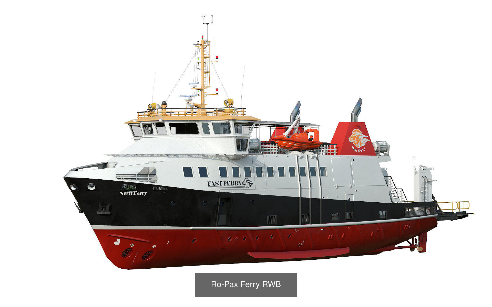 Passenger ferry 3D Model Collection_4