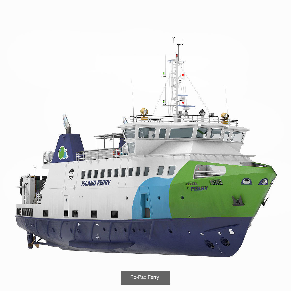 Passenger ferry 3D Model Collection_3