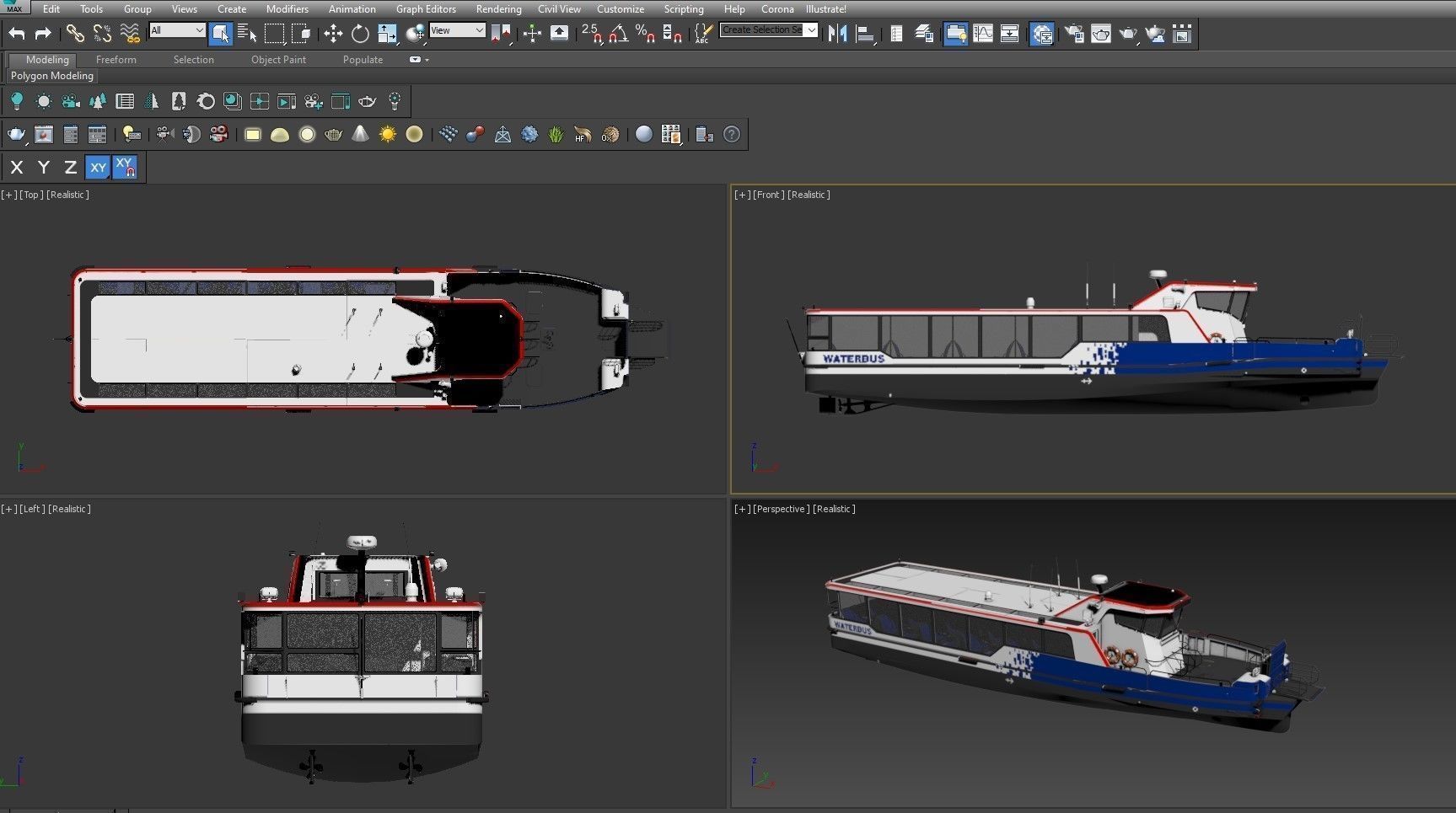 Passenger ferry 3D Model Collection_35