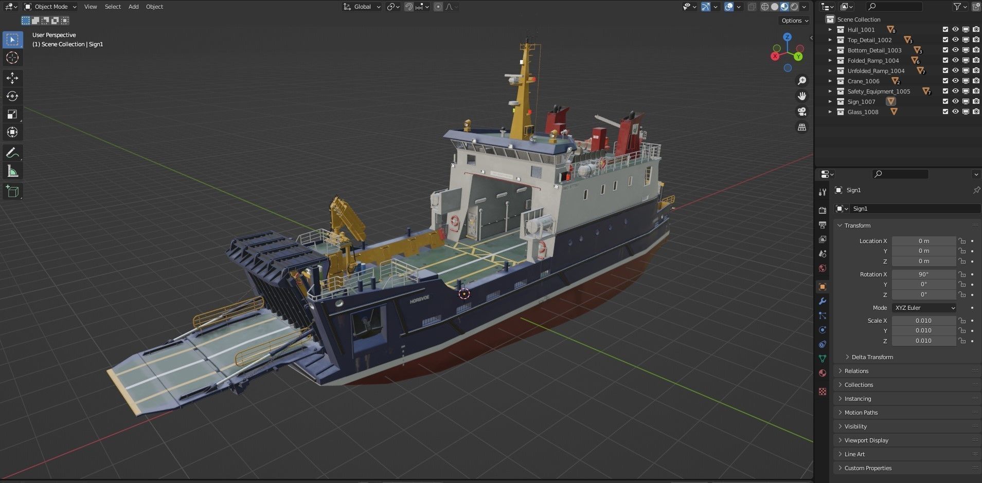 Passenger ferry 3D Model Collection_15