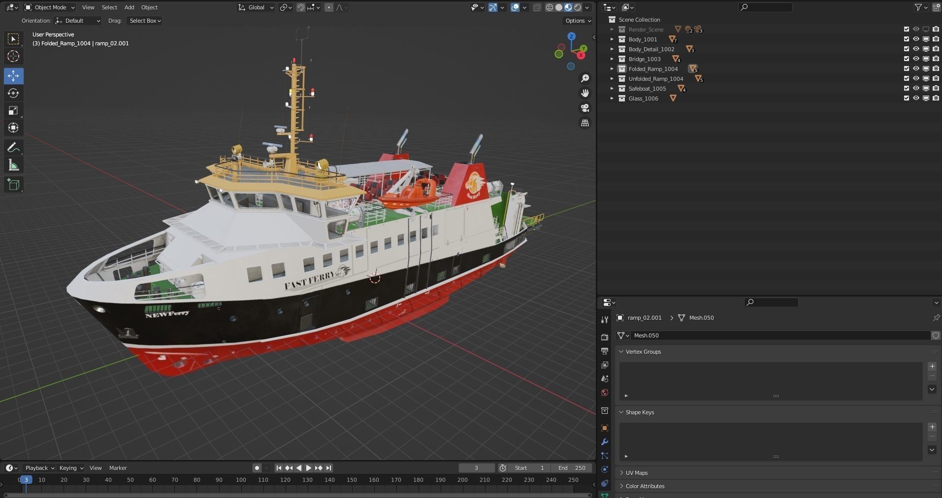 Passenger ferry 3D Model Collection_22