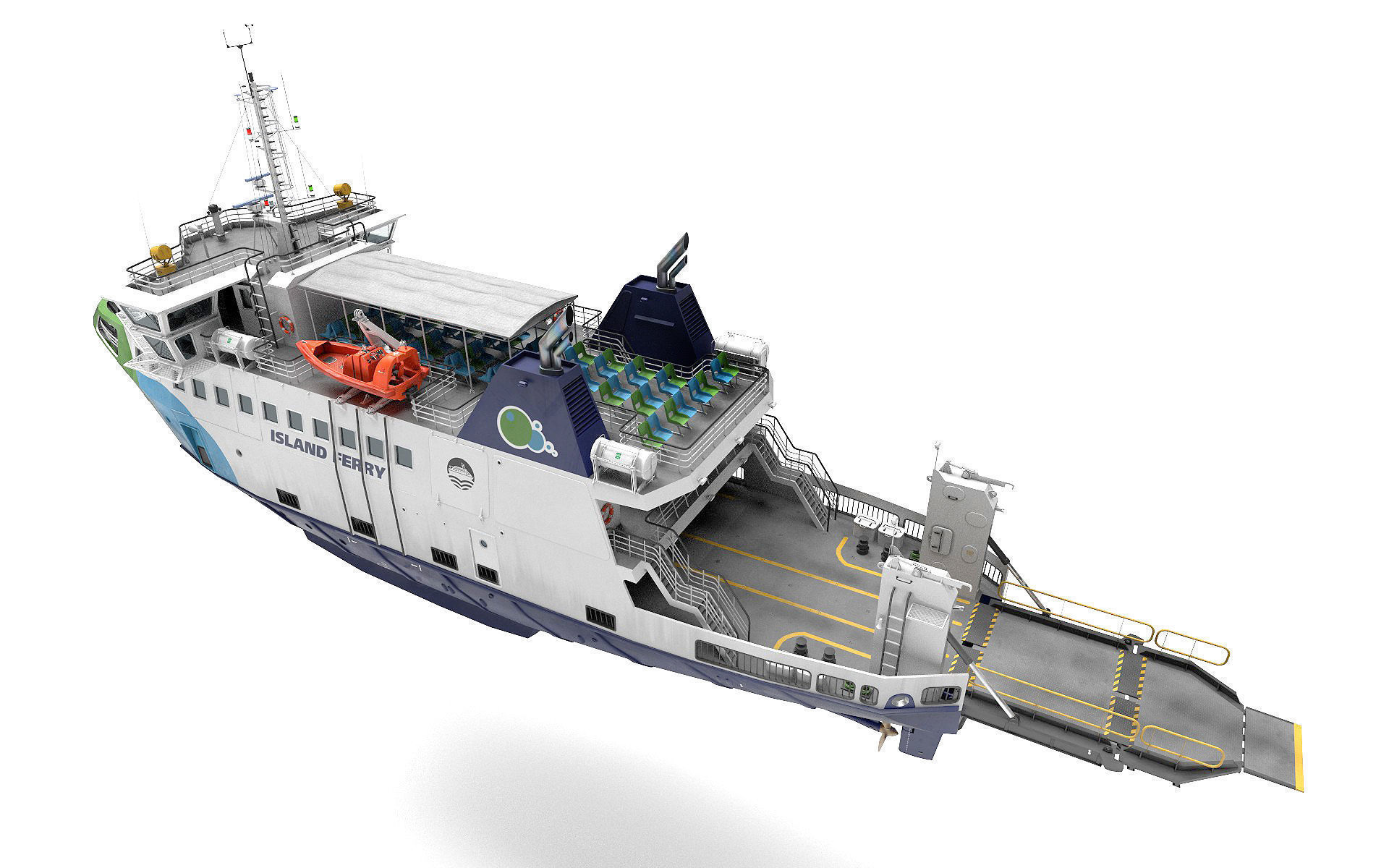 Passenger ferry 3D Model Collection_30