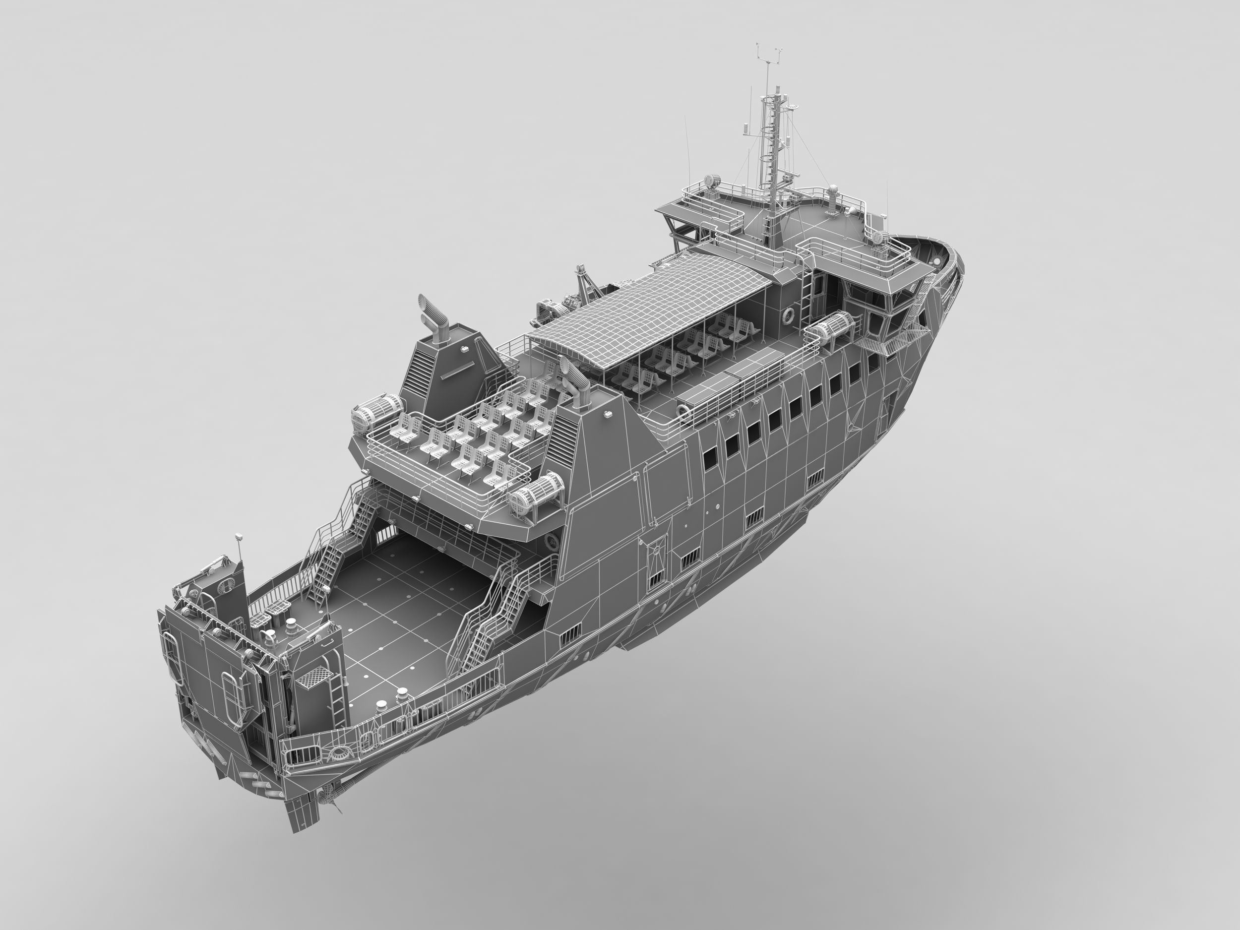 Passenger ferry 3D Model Collection_32