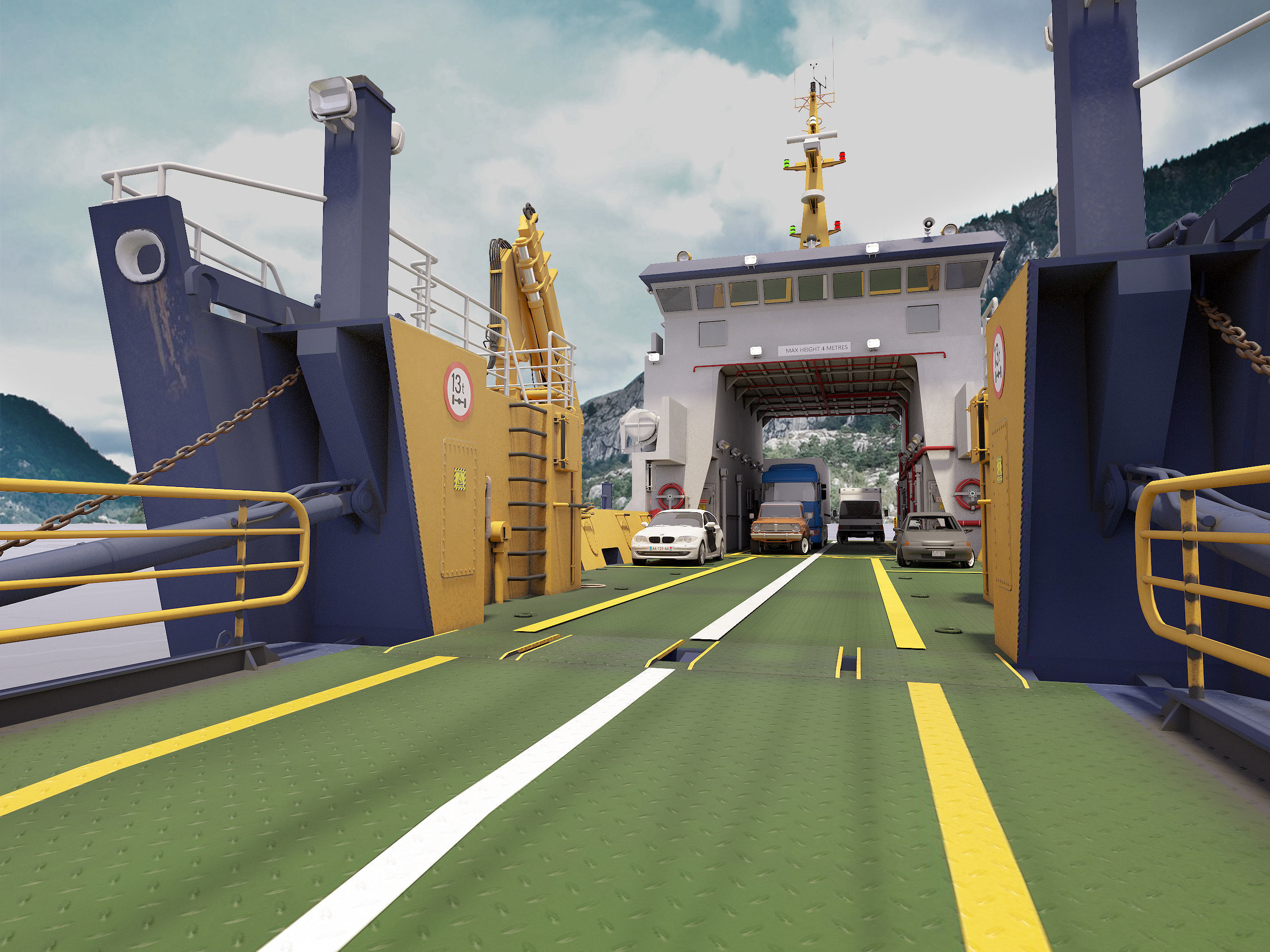 Passenger ferry 3D Model Collection_9