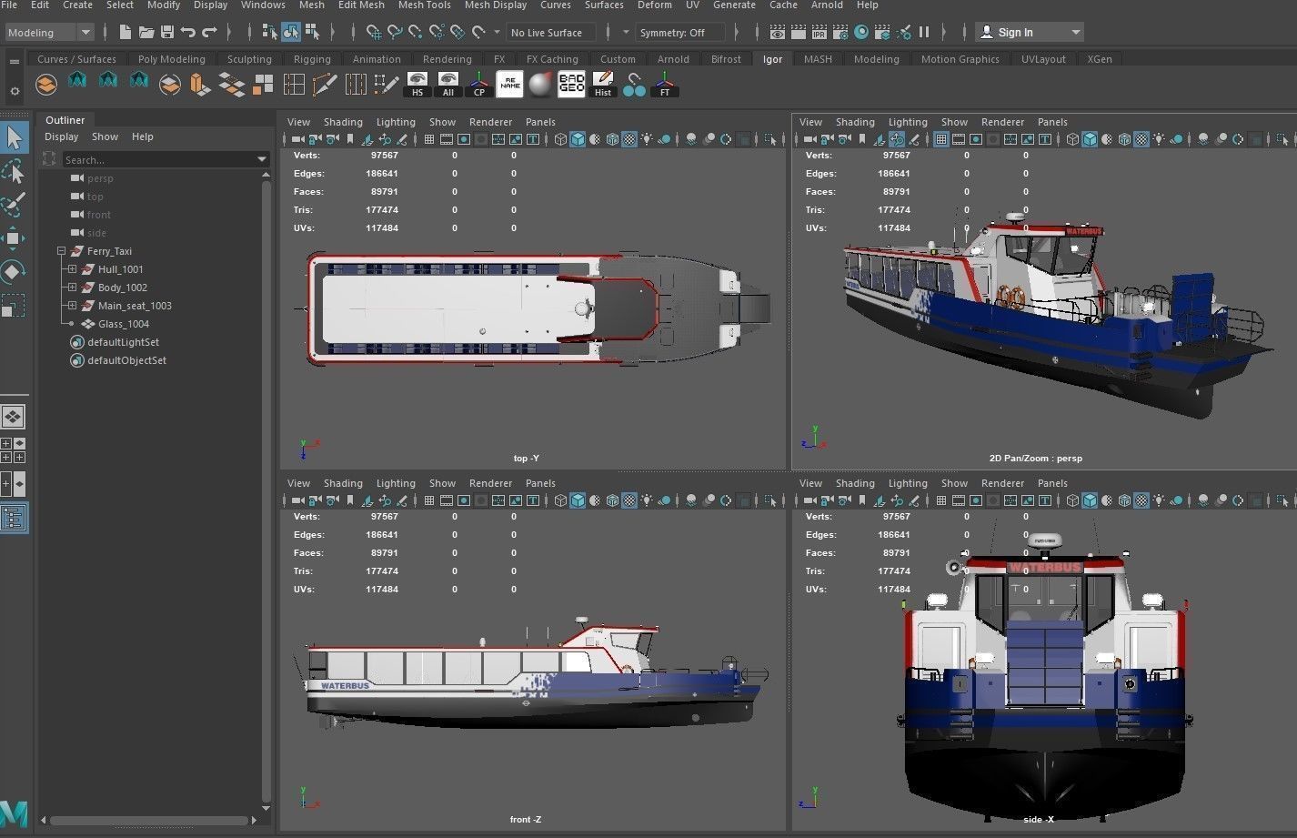 Passenger ferry 3D Model Collection_36