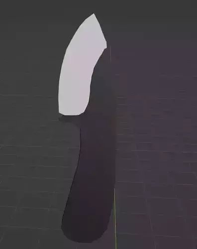LOW POLY simple kitchen knife