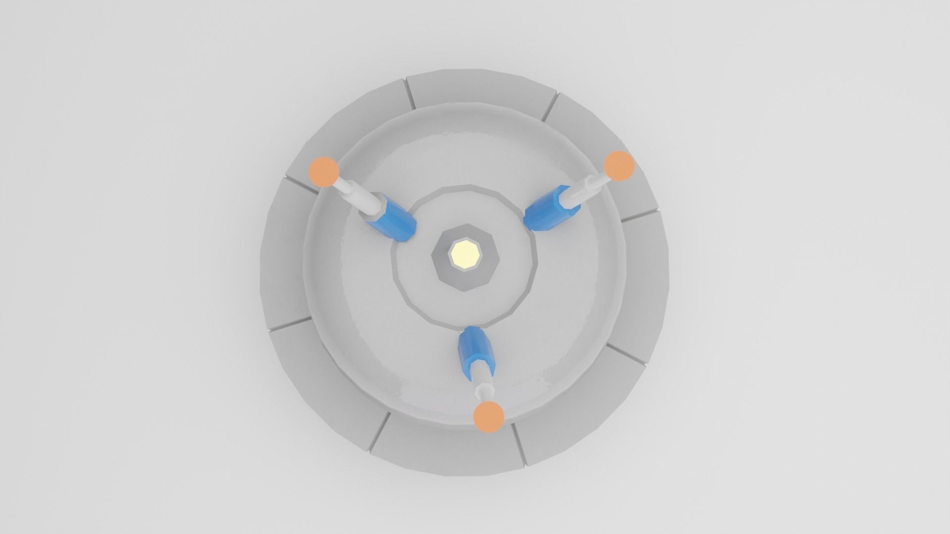 Cartoon UFO Collection Low-poly 3D model_12