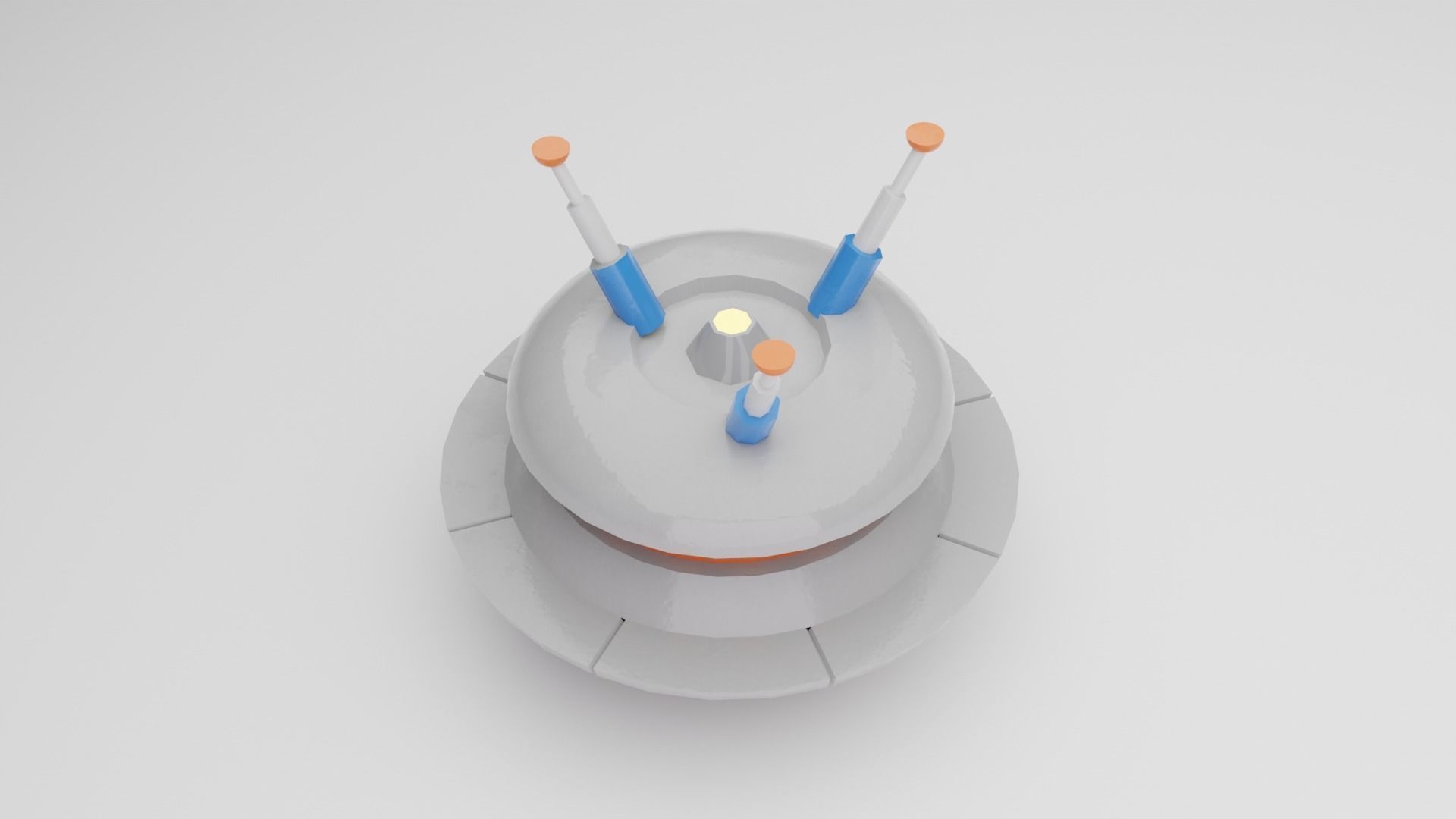 Cartoon UFO Collection Low-poly 3D model_11