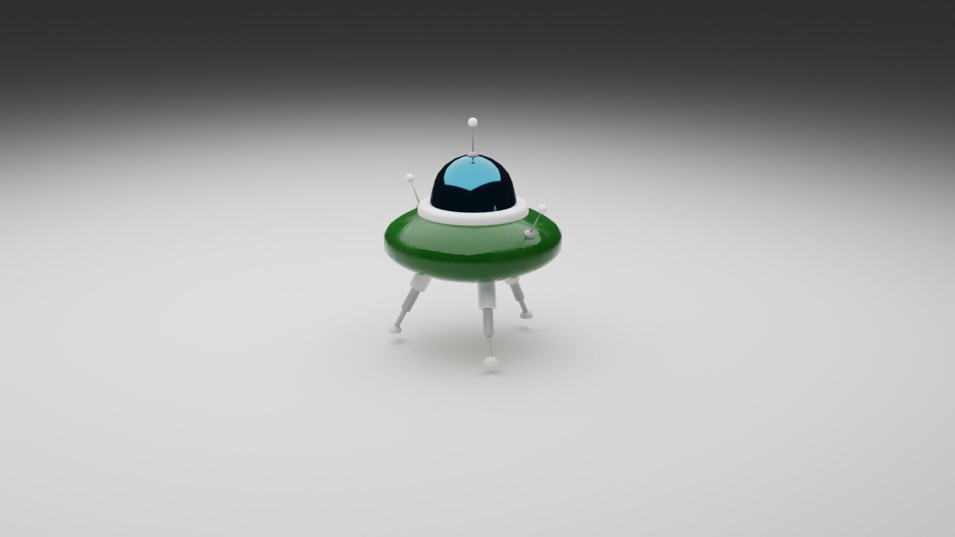 Cartoon UFO Collection Low-poly 3D model_22