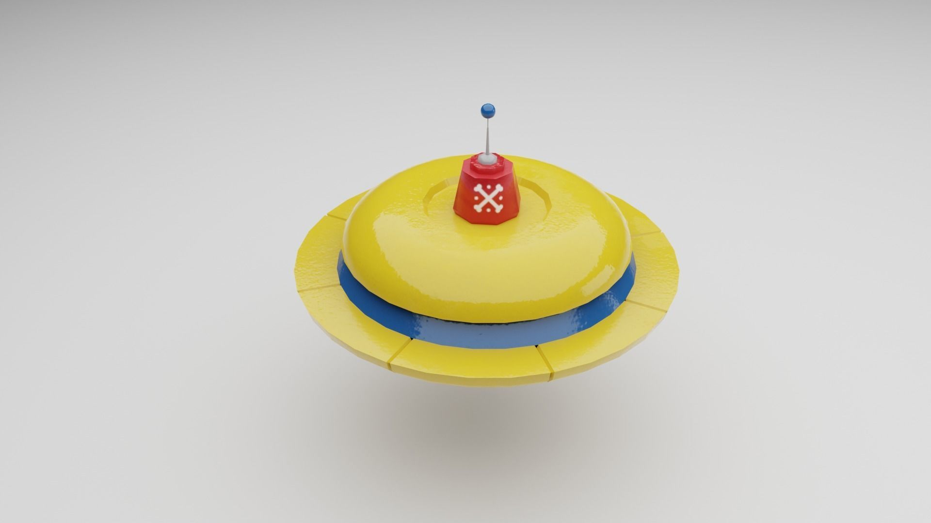 Cartoon UFO Collection Low-poly 3D model_5