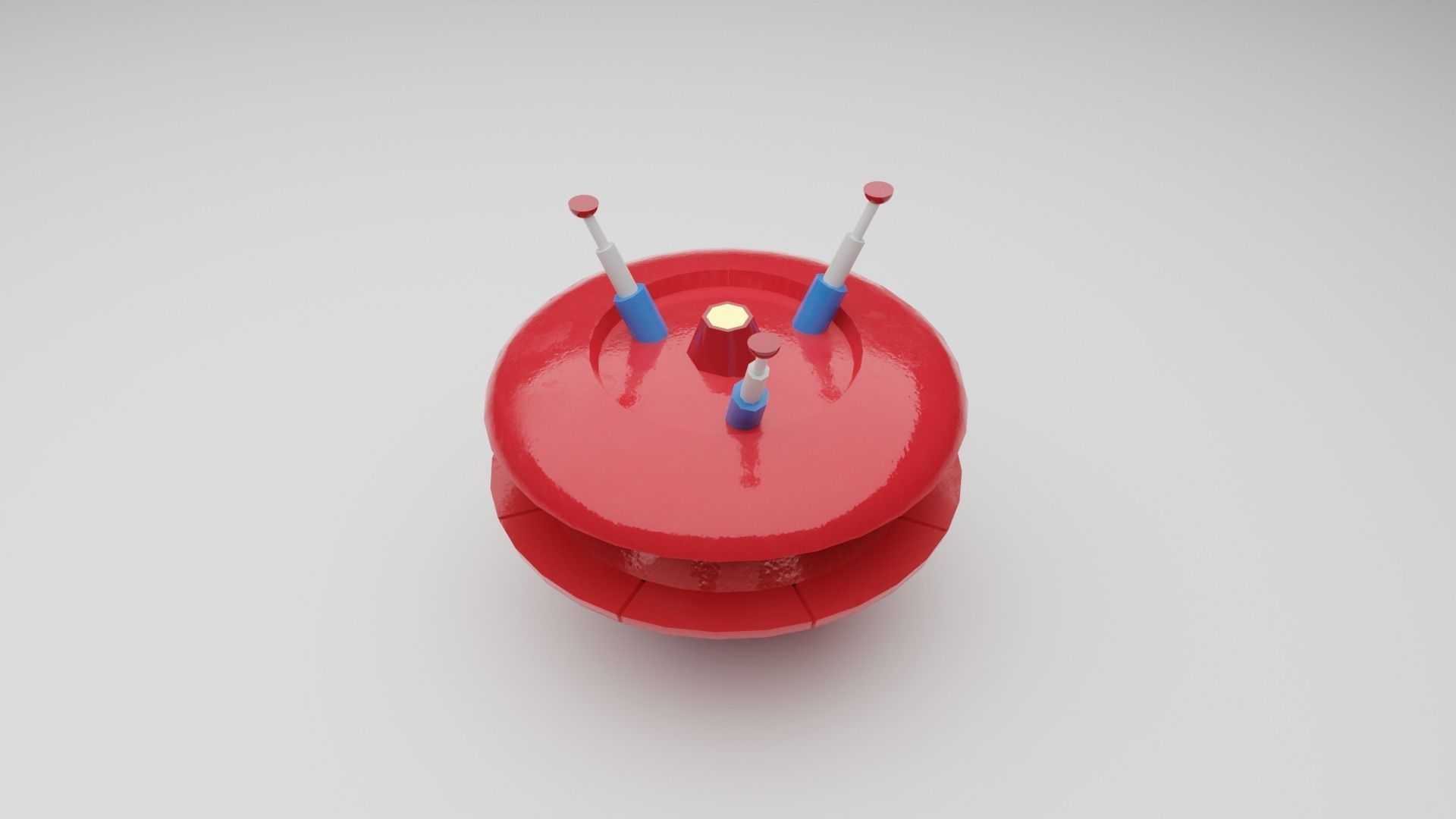 Cartoon UFO Collection Low-poly 3D model_17