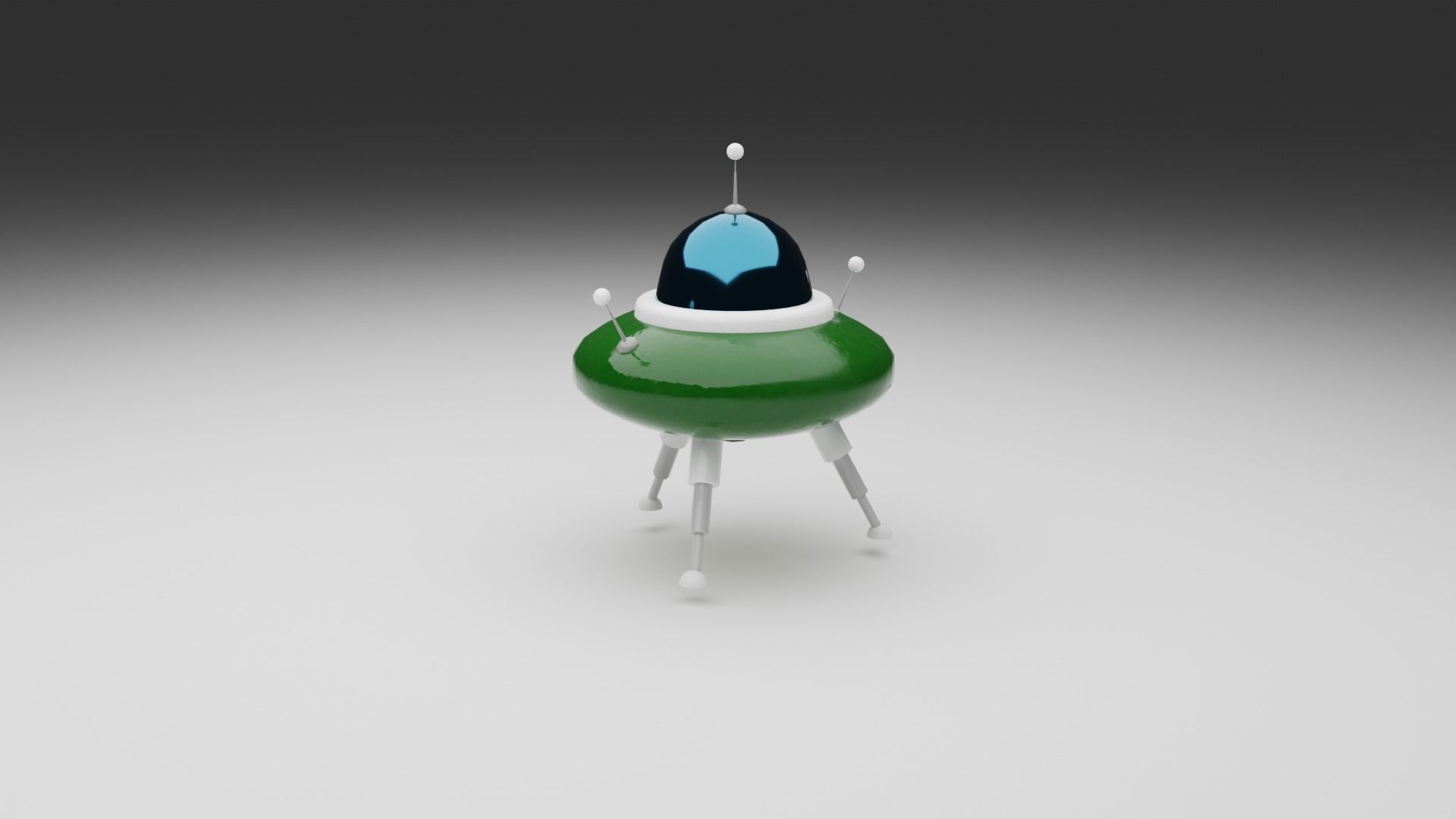 Cartoon UFO Collection Low-poly 3D model_21