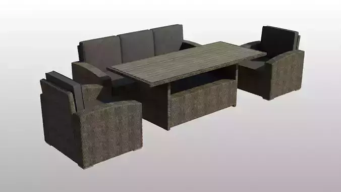 Simple Outdoor Wicker Seating Furniture