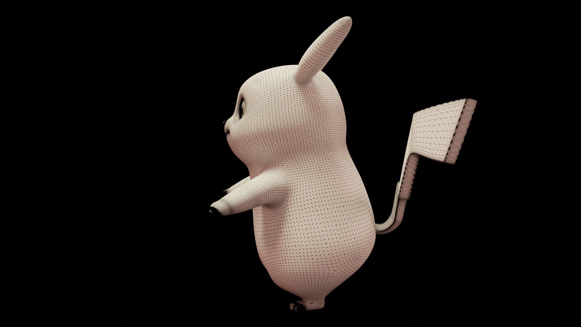 Sleeping Pikachu Low-poly 3D model_15