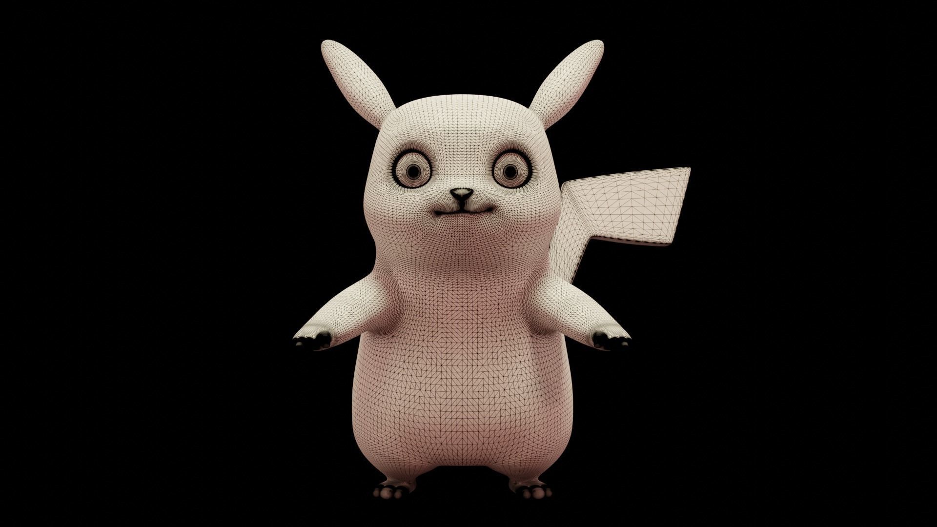 Sleeping Pikachu Low-poly 3D model_14