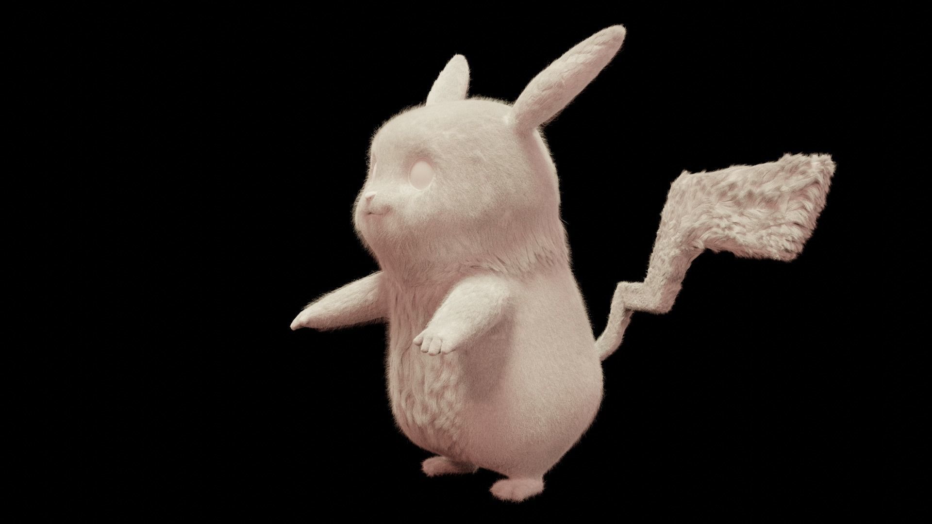 Sleeping Pikachu Low-poly 3D model_11