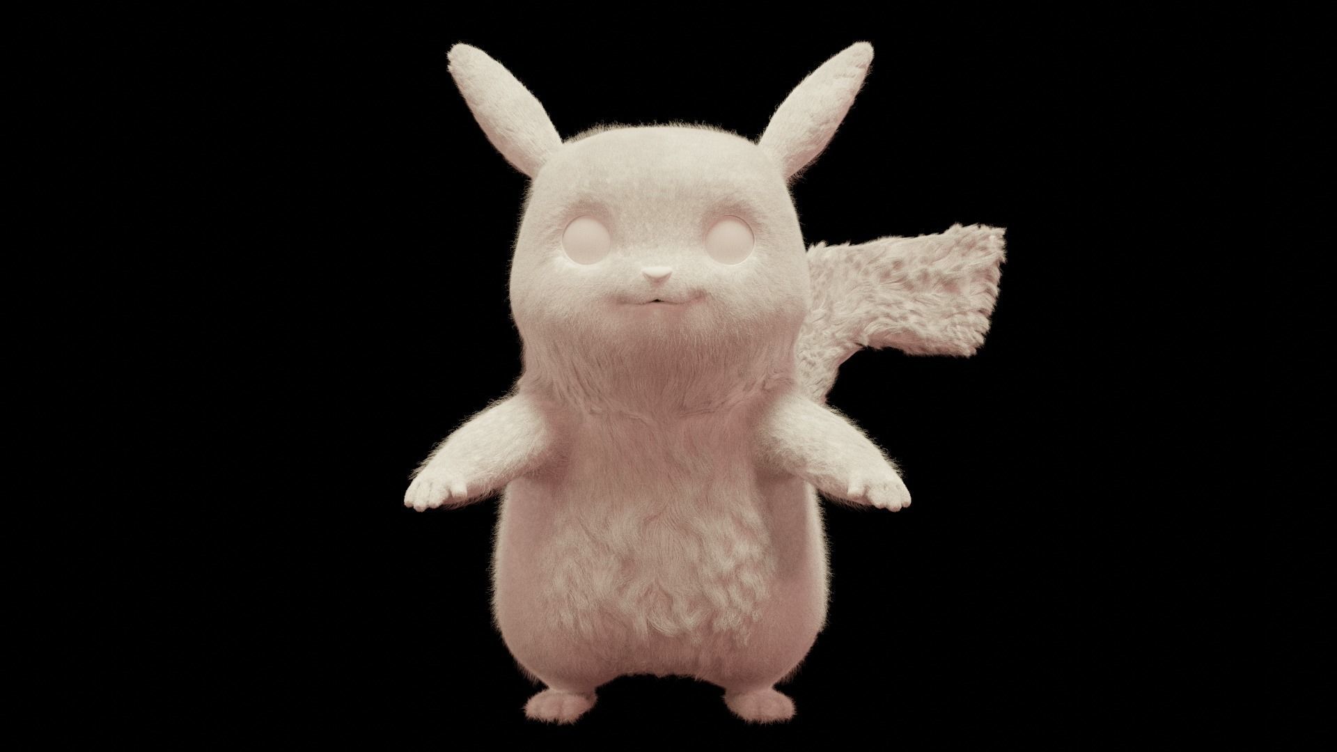 Sleeping Pikachu Low-poly 3D model_10