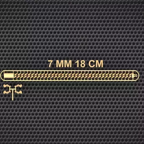 7 mm 18 cm CUBAN LINK CHAIN FOR BRACELET OR NECKLACE