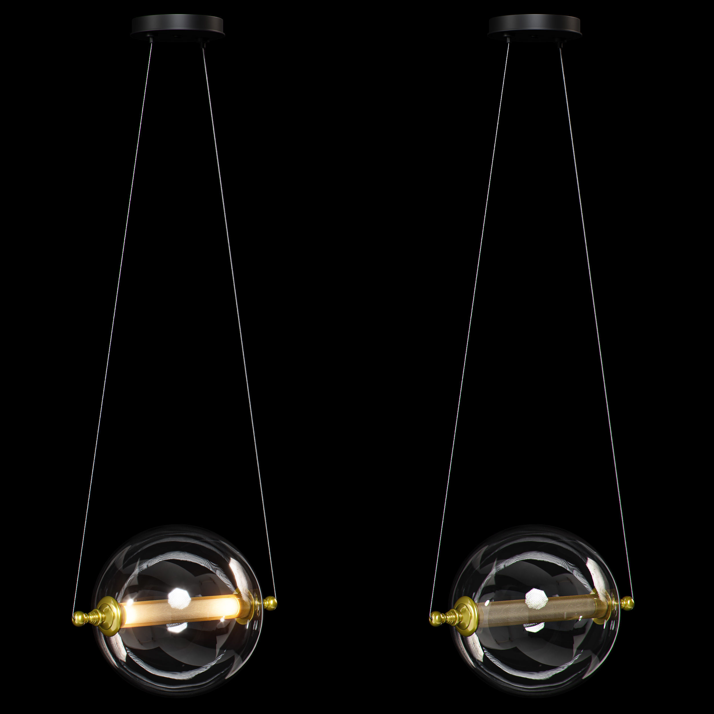 Otto Sphere Mini Pendant By Hubbardton Forge 3D model_7