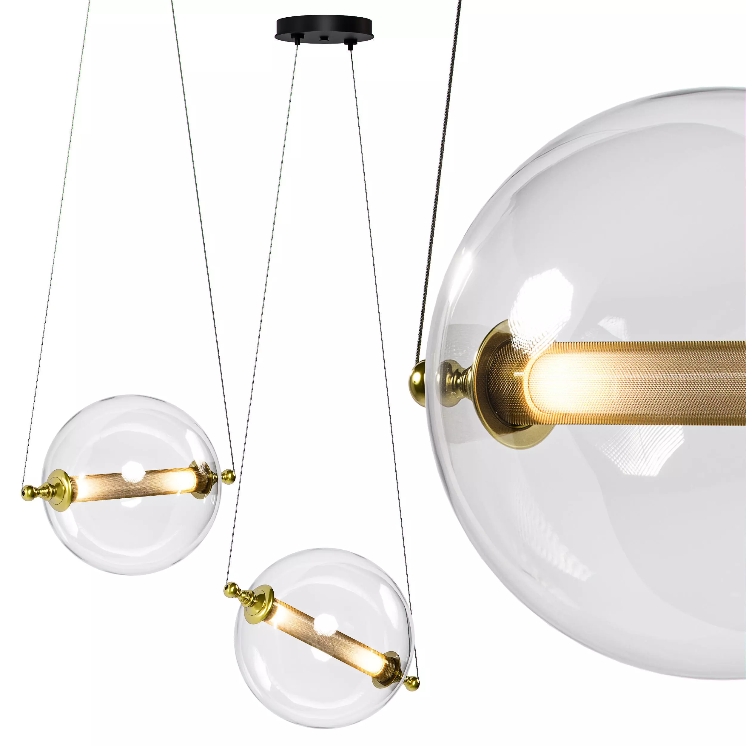Otto Sphere Mini Pendant By Hubbardton Forge 3D model_0