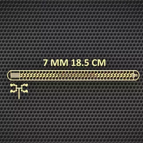 7 mm 18 cm CUBAN LINK CHAIN FOR BRACELET OR NECKLACE