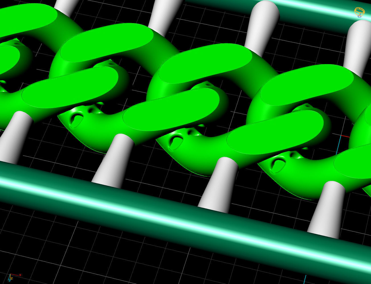 7 mm 17 cm CUBAN LINK CHAIN FOR BRACELET OR NECKLACE 3D print model_6