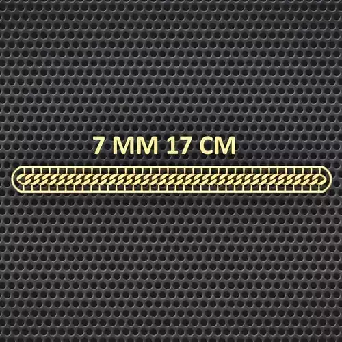 7 mm 17 cm CUBAN LINK CHAIN FOR BRACELET OR NECKLACE