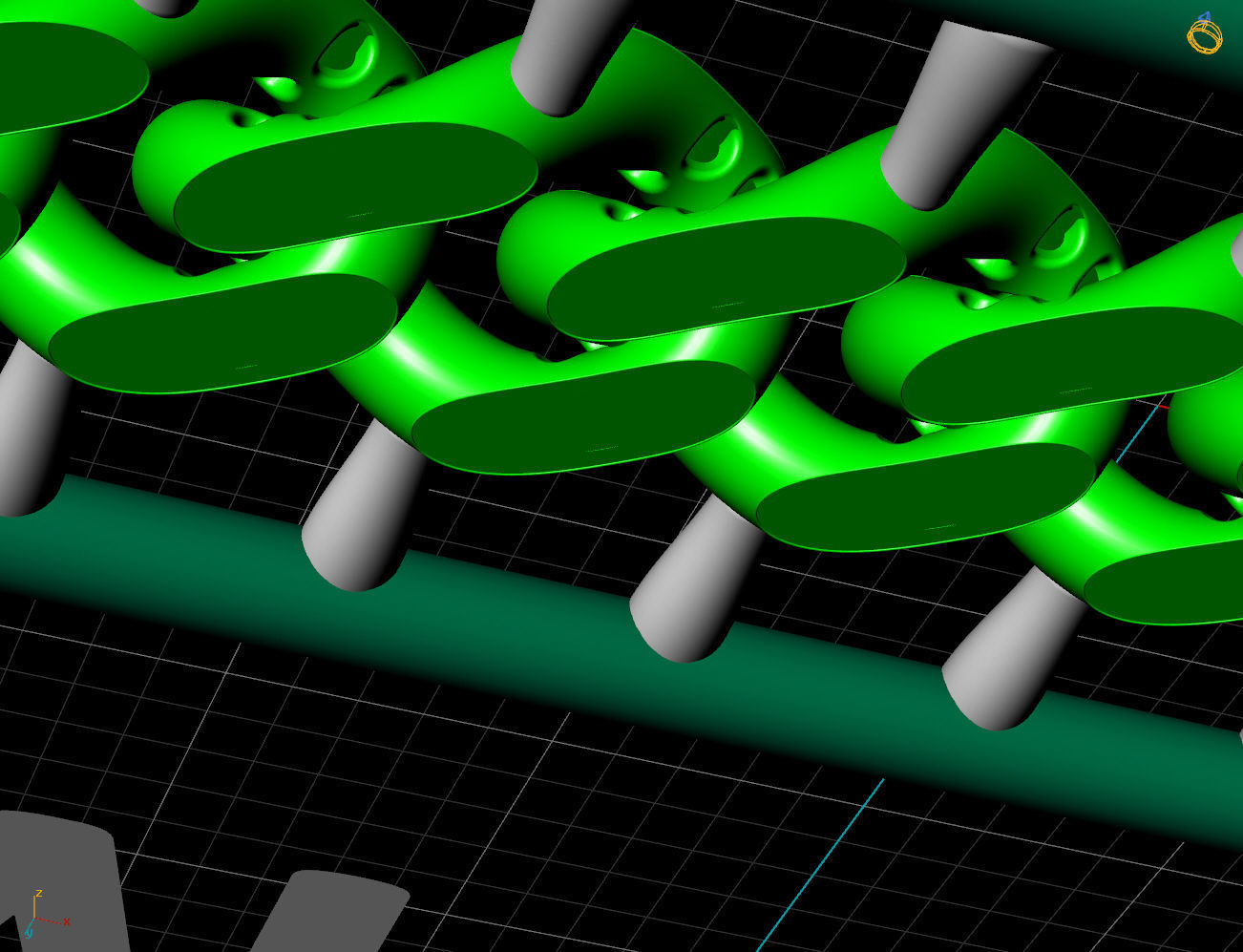 7 mm 17 cm CUBAN LINK CHAIN FOR BRACELET OR NECKLACE 3D print model_5